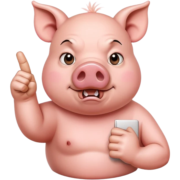 Pig with middle finger  emoji