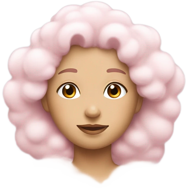 blush with clouds emoji