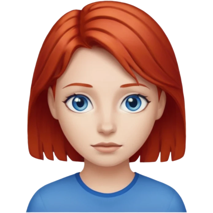 Pawg with red hair and blue eyes emoji