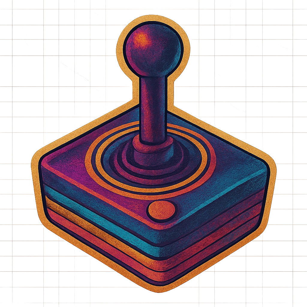a vintage joystick emoji