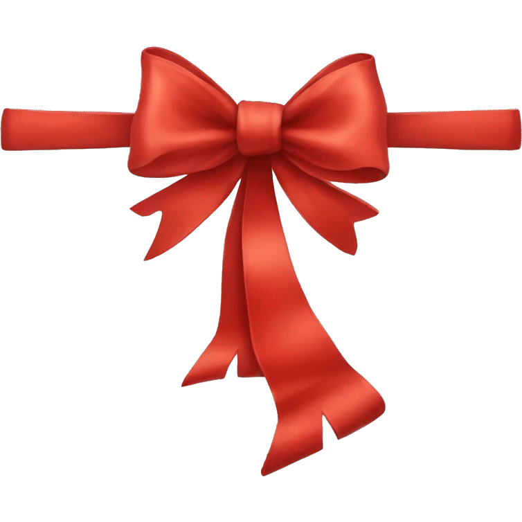 Red Christmas bow emoji