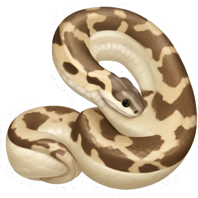 Cream and light brown ball python emoji