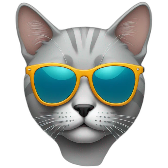 Cat with sunglasses emoji