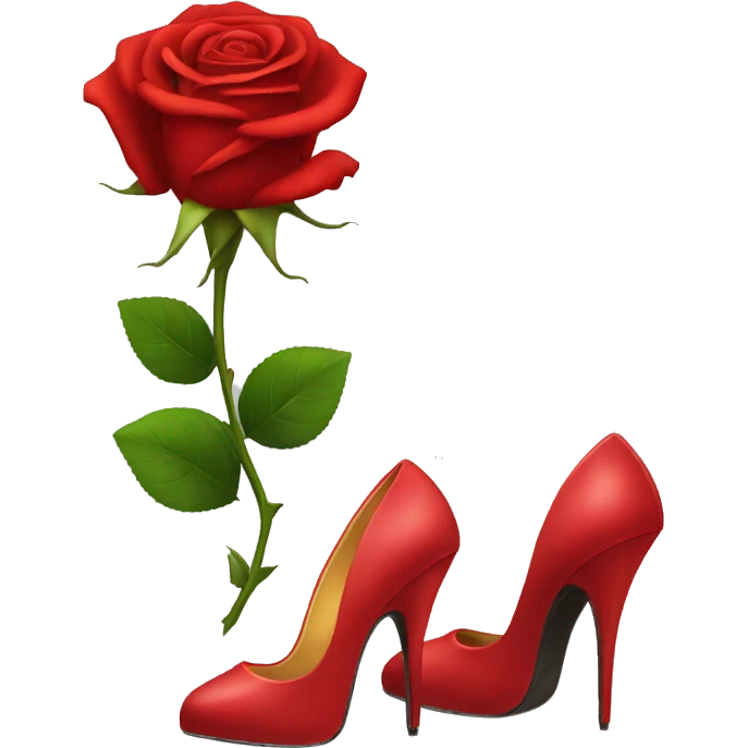 red Rose and high heels emoji