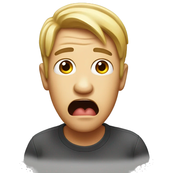 Confused face with tongue out emoji