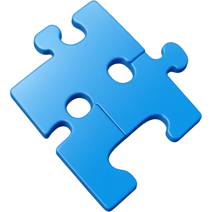 single jigsaw piece playing person emoji