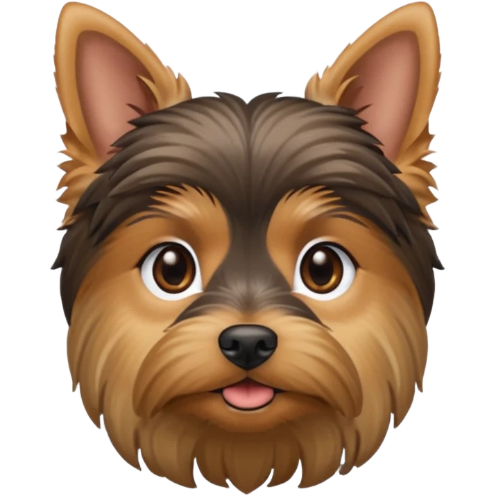 a Yorkshire Terrier face. emoji