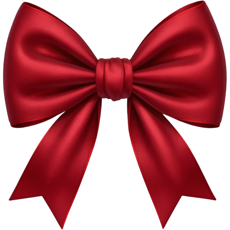 dark red bow emoji