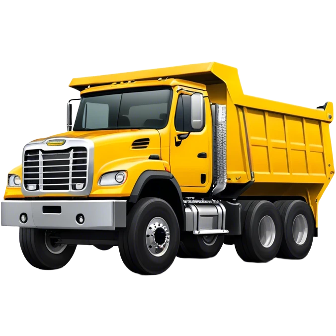 Dump Truck - Freightliner 114SD (Model Year: 2022) (Iconic colour: Yellow with black and silver) emoji