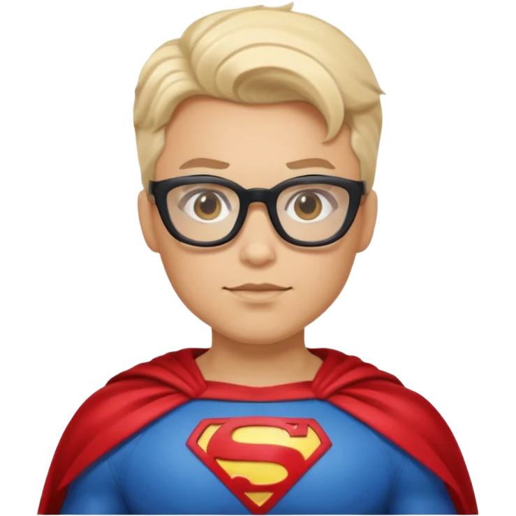 Glasses-Wearing super Heroe emoji