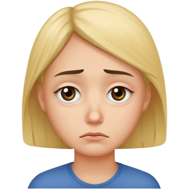 Emoji de cansado y triste con ojeras emoji