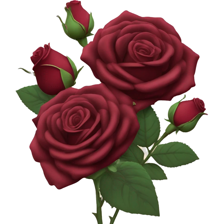Wine red rose bouquet ￼ emoji