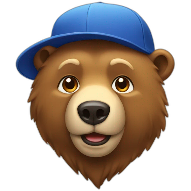 bear with a cap emoji