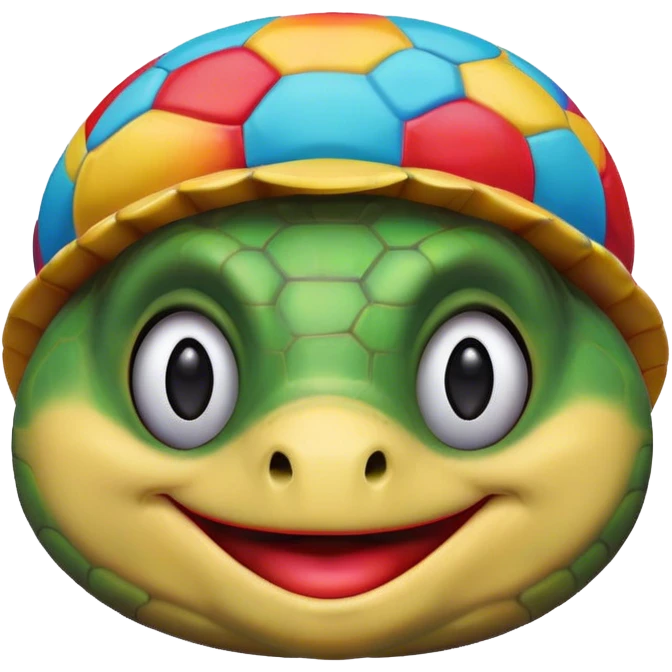 a turtle with clown face emoji