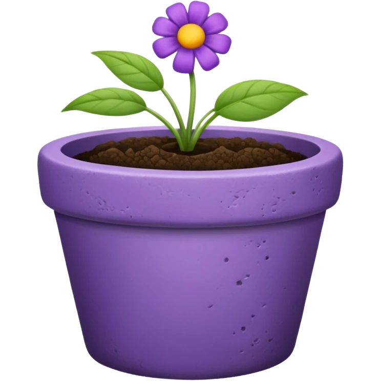 purple flower pot emoji
