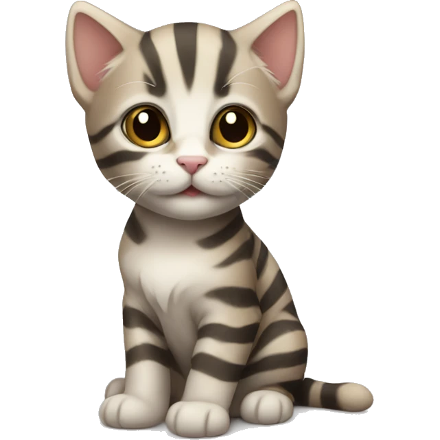 Striped kitten emoji