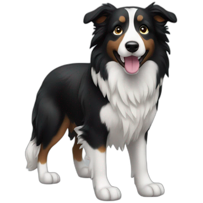 a bordercollie with short paws emoji