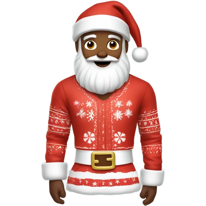 santa wearing a crop top emoji