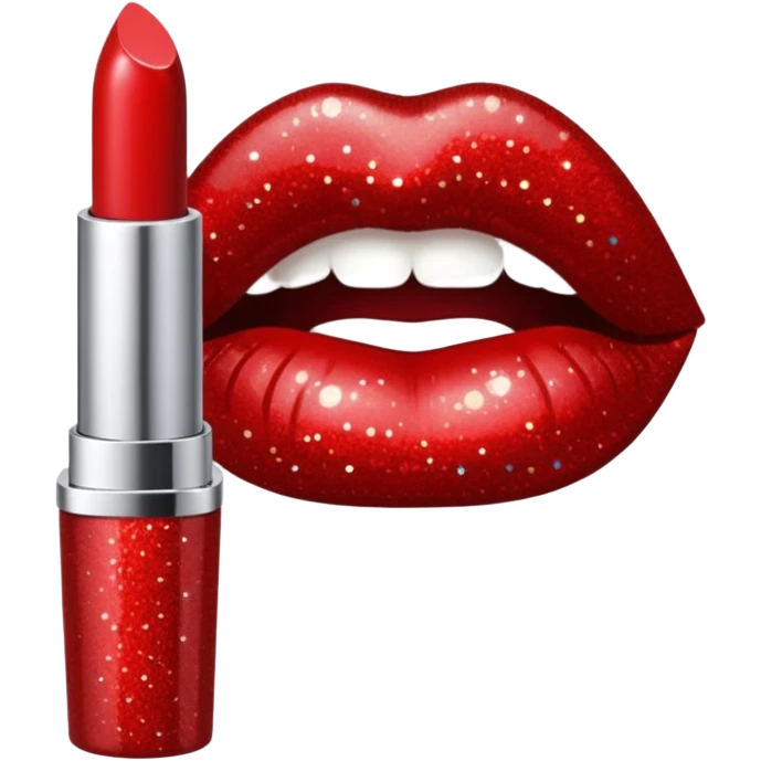 Lipstick glitter emoji
