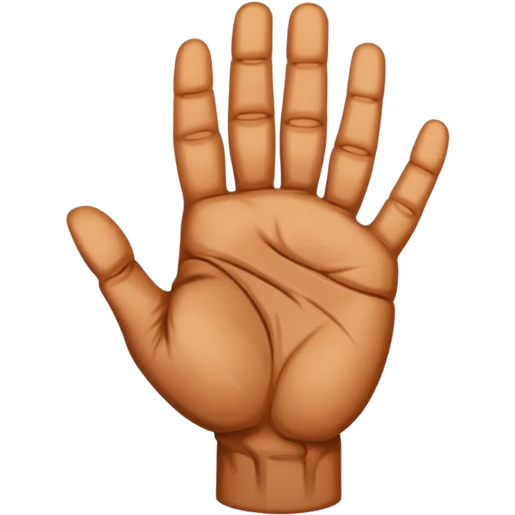strong veiny closed hand emoji