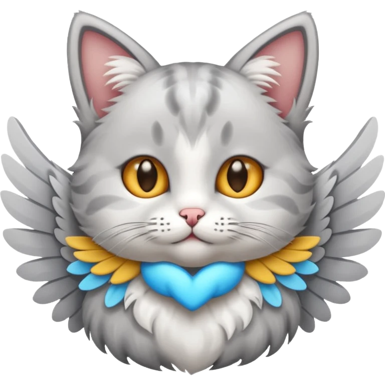 Cute cat with a wing emoji
