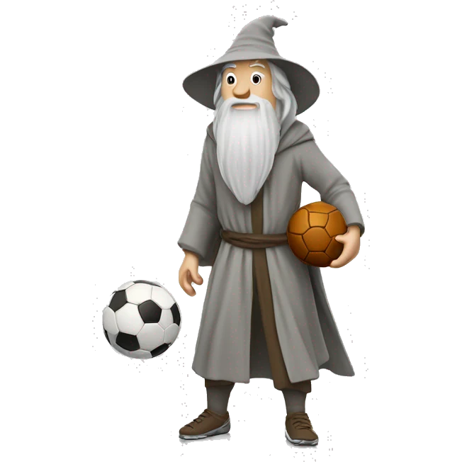 gandalf playing soccer emoji