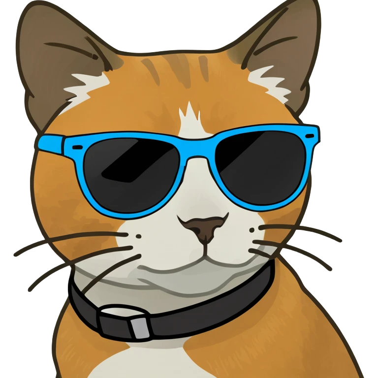 Cat with sunglasses emoji