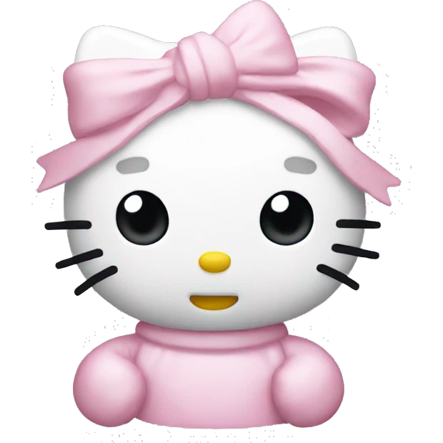 Hello kitty light pink Christmas  emoji