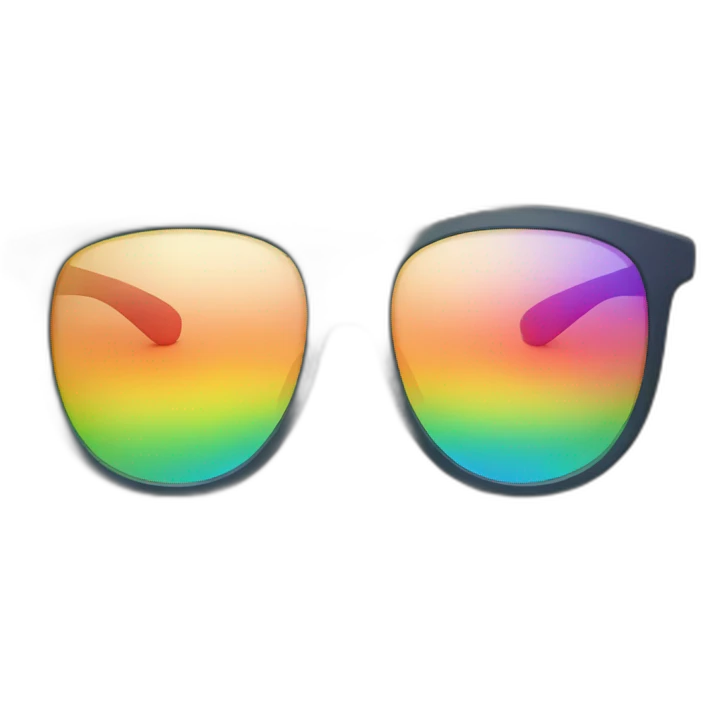 rainbow glasses emoji