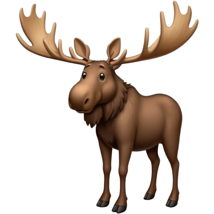 Moose on a road emoji