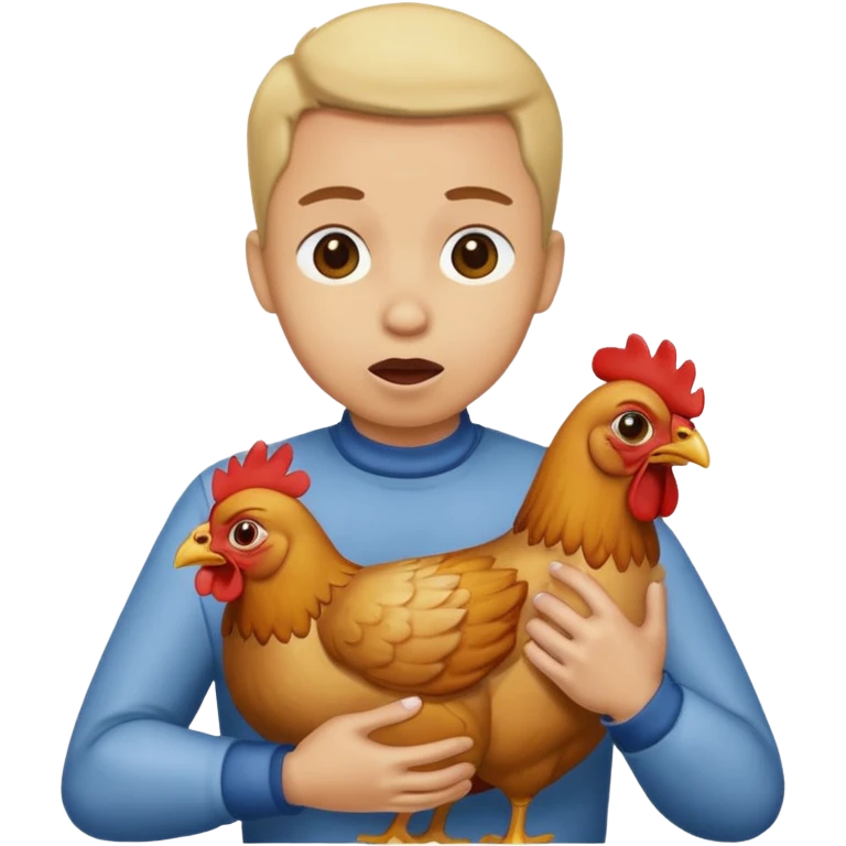choking the chicken emoji