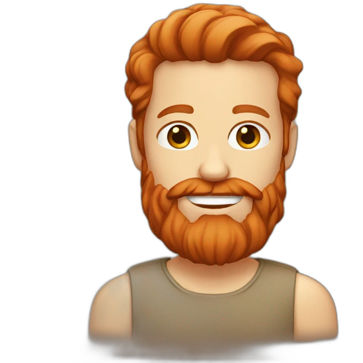 redhead with beard emoji