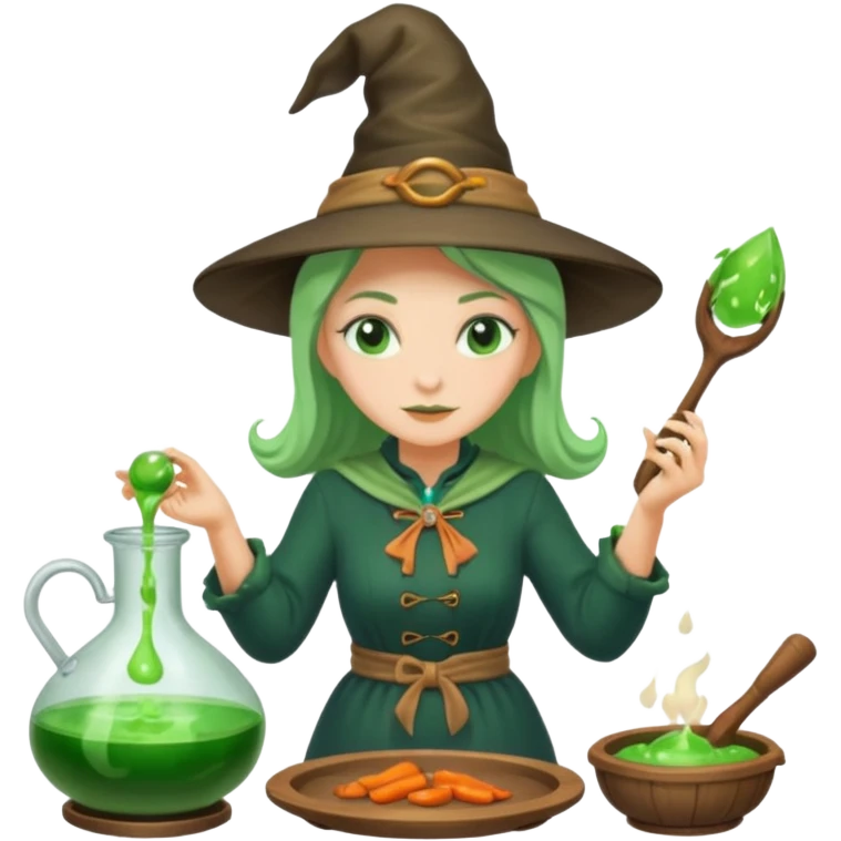 green witch cooking potion emoji