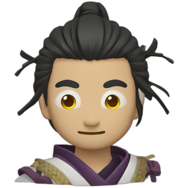 Samurai riendo emoji