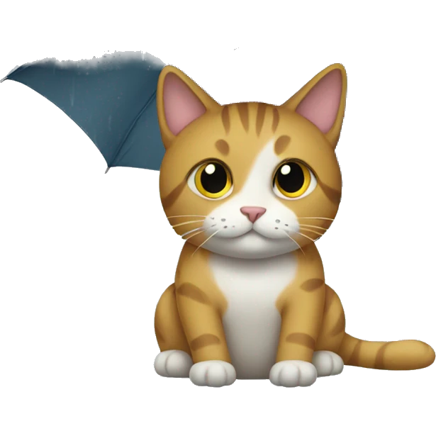 Cat on a rainy day emoji