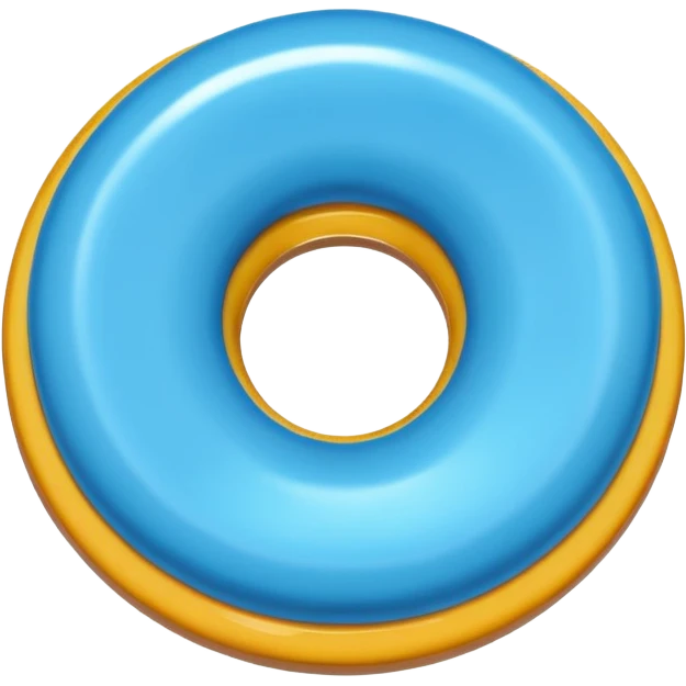 blue ringed-shaped candy with a hole in the middle emoji