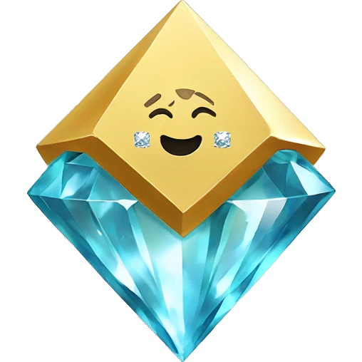 Diamond with a sign Go Diamond Club emoji