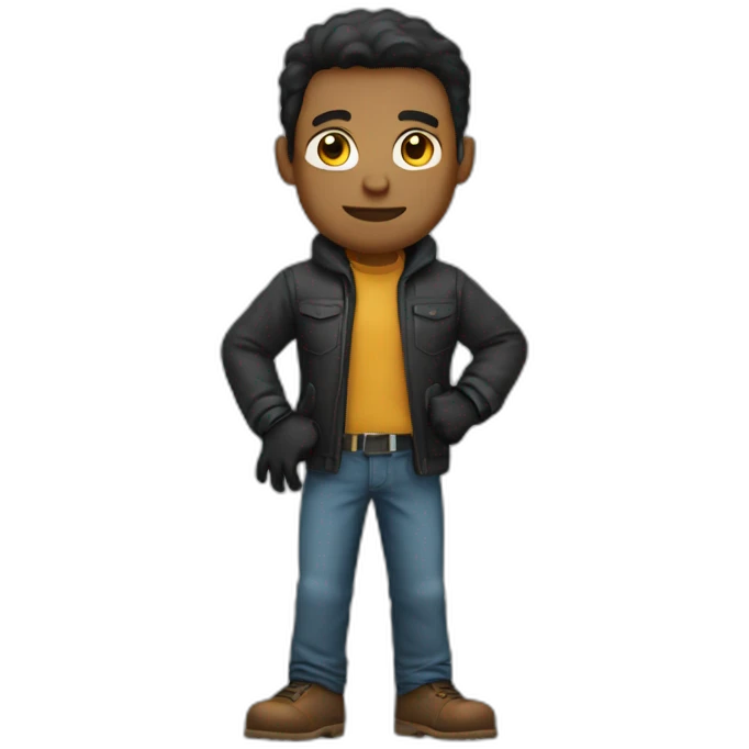 man wearing gloves full body emoji