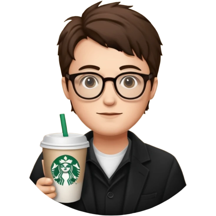 Harrry aruñes con un starbucks emoji