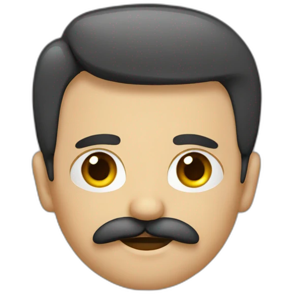 señor con bigote pelo corto emoji