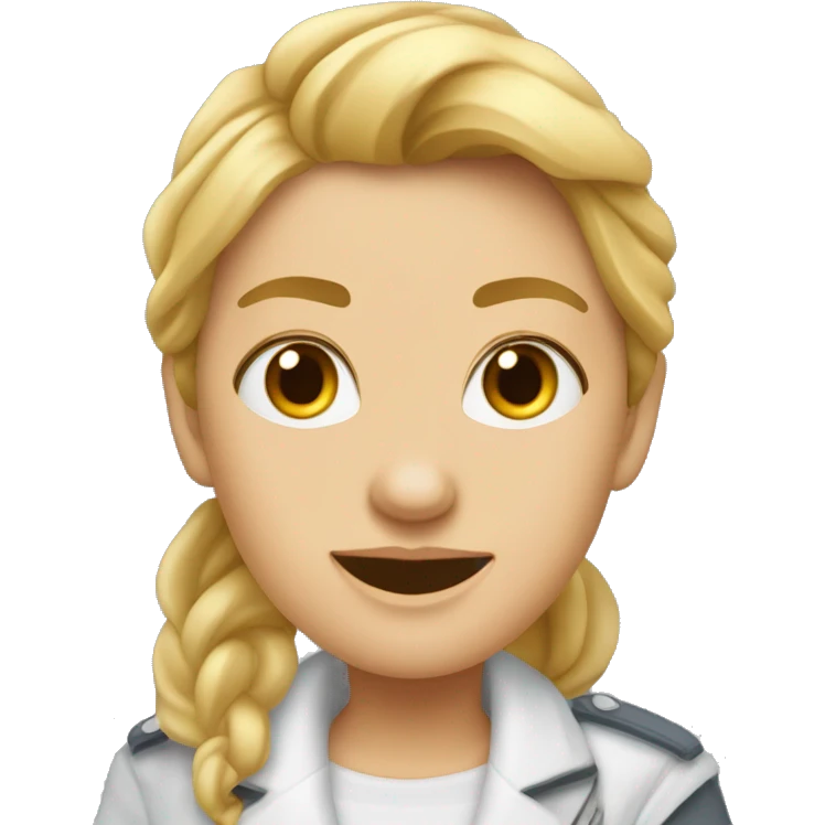 Девушка с формой магазина «пятерочка» emoji