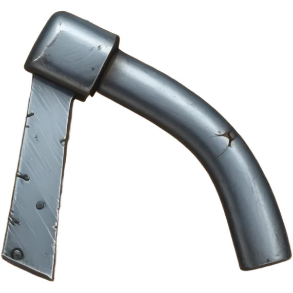 metal nail bent and pressed into a surface emoji