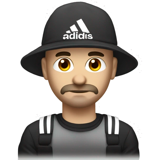 russian gangster with Adidas costume and russian hat extremly cliché emoji