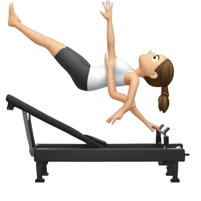 Girl doing reforming Pilates  emoji