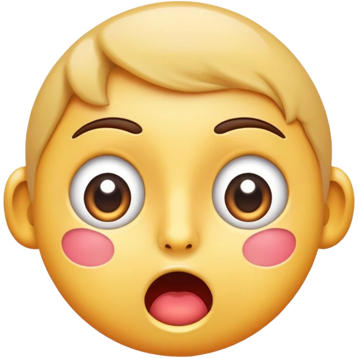 Jaw dropping and blushing emoji emoji