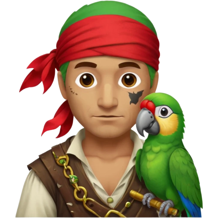 pirate and parrot emoji