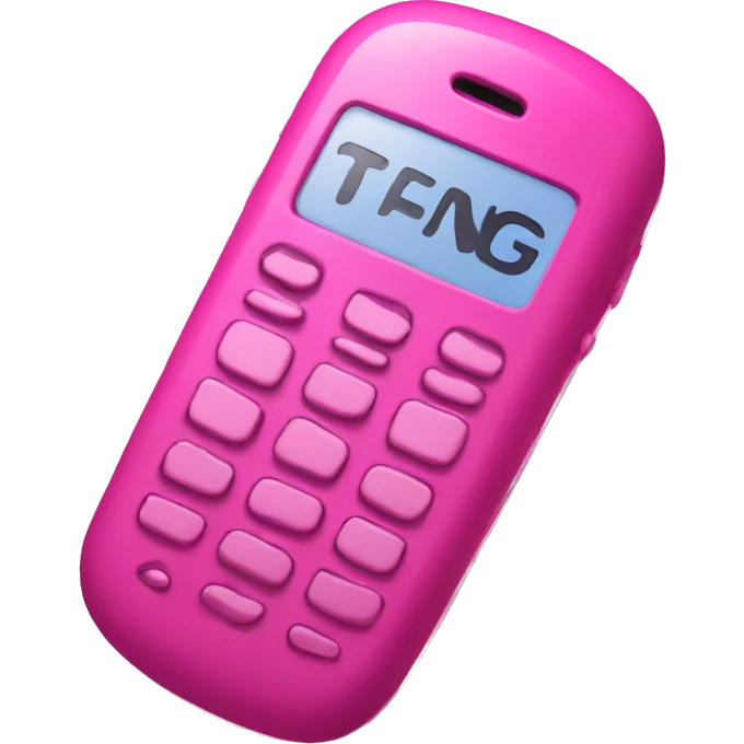 Pink cell phone  emoji