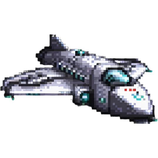 retro spaceship, side view emoji