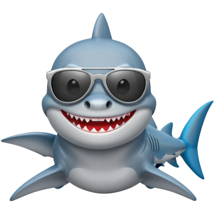 Shark wearing sunglasses  emoji