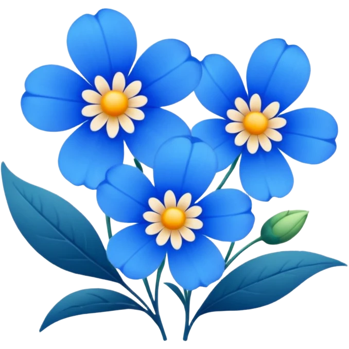 Blue flowers emoji